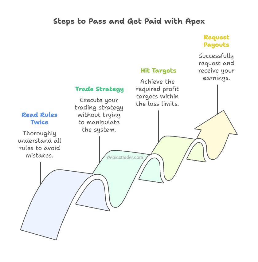 is-apex-legit-steps-to-pass diagram for the process of actually passing and gettign paid with Apex